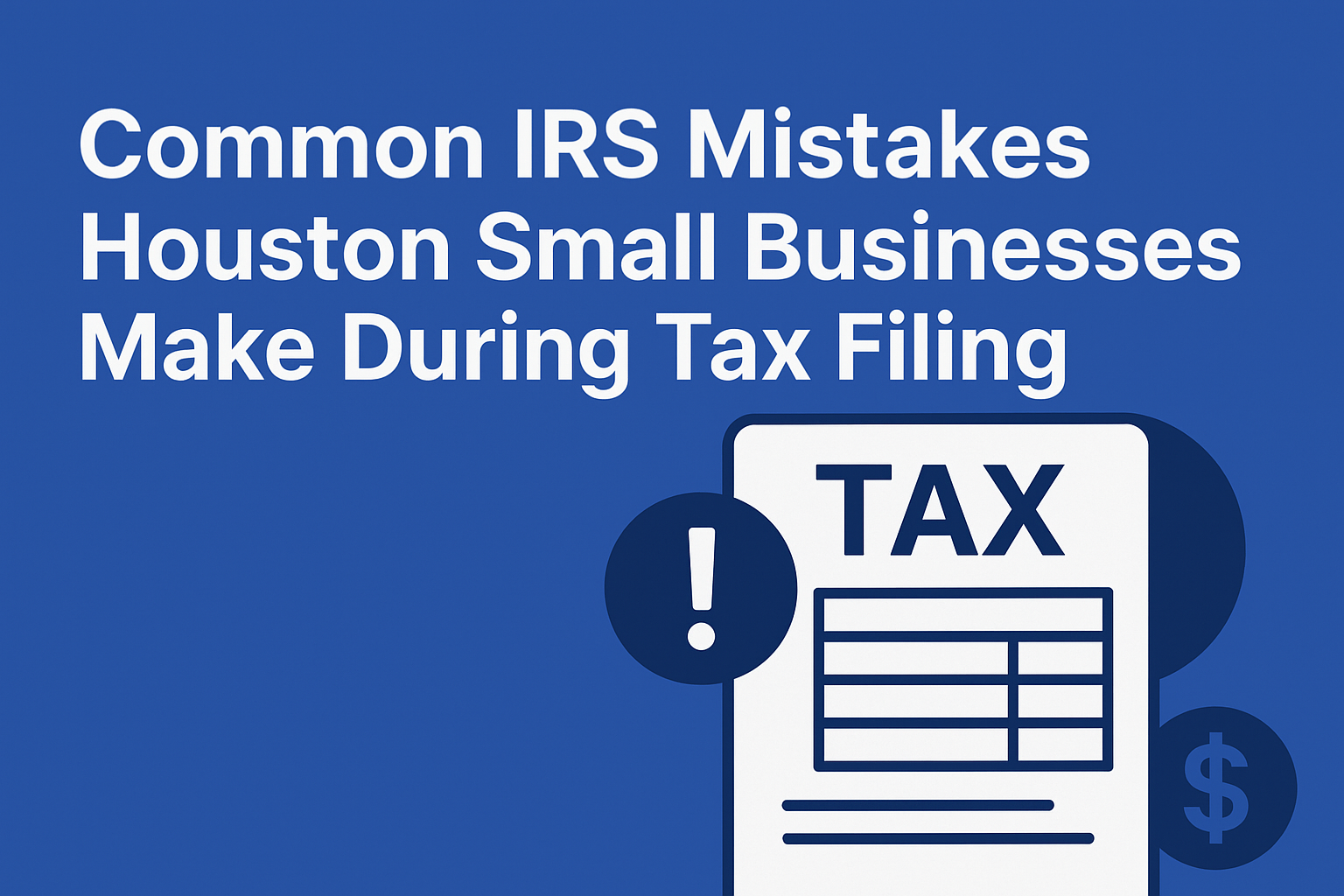 Common IRS Mistakes in Houston Small Businesses Make During Tax Filing